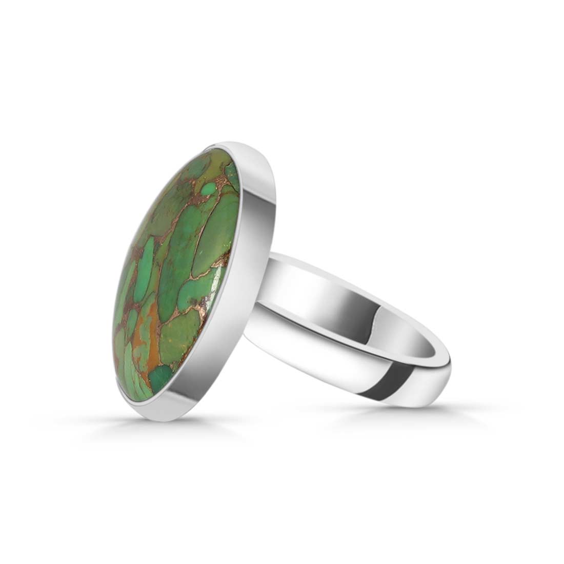 Green Copper Turquoise Adjustable Ring-(GCT-R-11.)